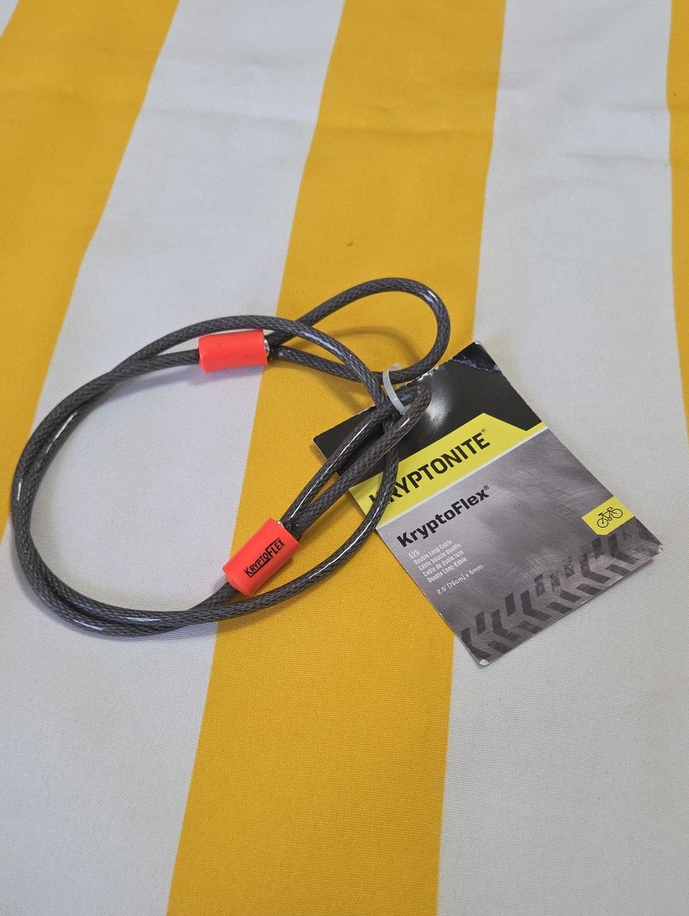 Kryptonite KryptoFlex 525 Braided Steel Cable Bike Lock 2.5' x 5mm NWT